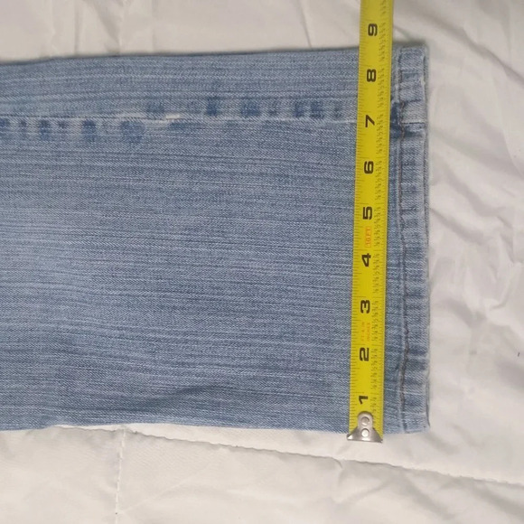 LUCKY BRAND BUTTON FLY BLUE RIDER CROP DENIM JEANS 6/28 - Picture 6 of 10